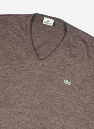 Vintage Lacoste Wollpullover braun