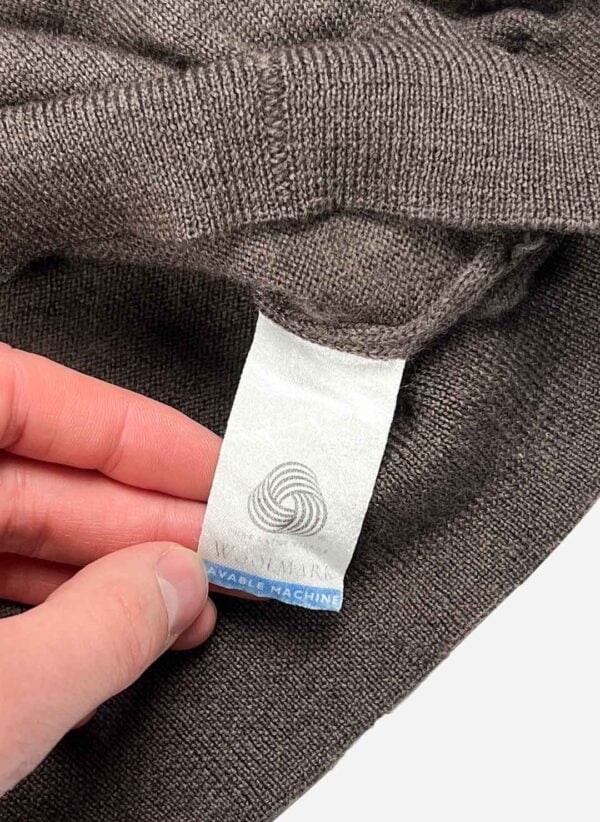 Vintage Lacoste Wollpullover braun – Bild 3