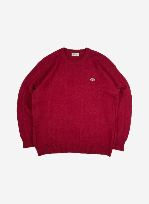 Vintage Chemise Lacoste Strickpullover rot