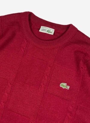 Vintage Chemise Lacoste Strickpullover rot