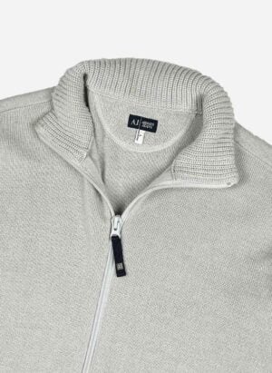 Vintage Armani Jeans Woll Zipper grau