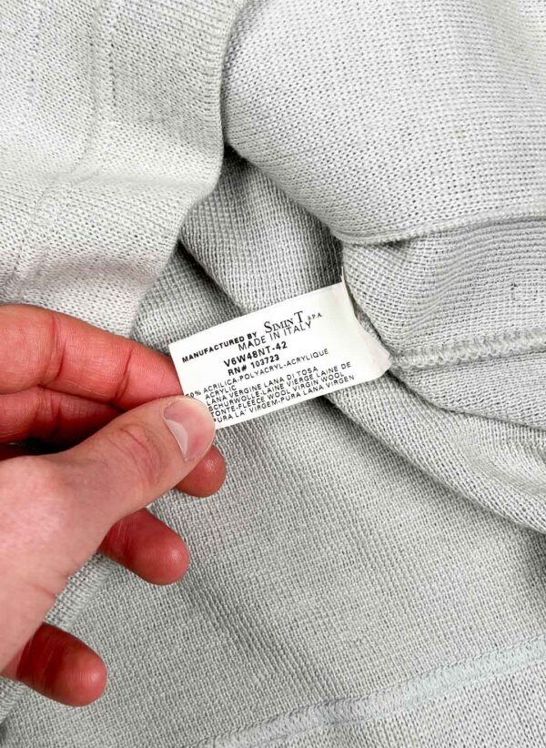 Vintage Armani Jeans Woll Zipper grau – Bild 5