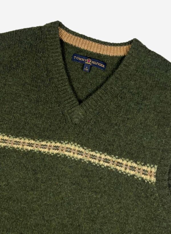 Vintage 90s Tommy Hilfiger Woll Weste – Bild 2