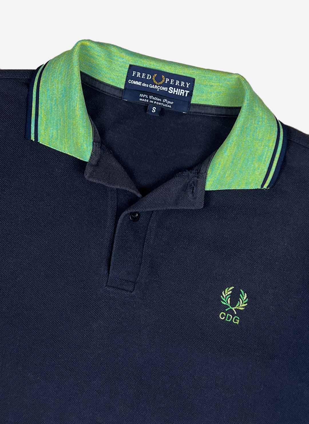 CDG x Fred Perry Poloshirt navy – Bild 2