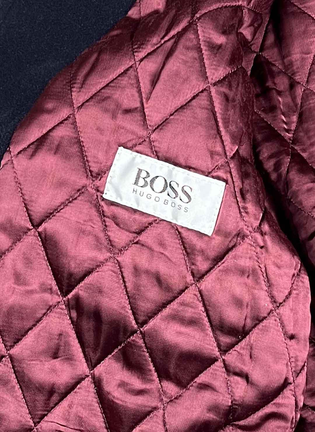 Vintage 90s Hugo Boss Kaschmir Bomberjacke navy – Bild 4