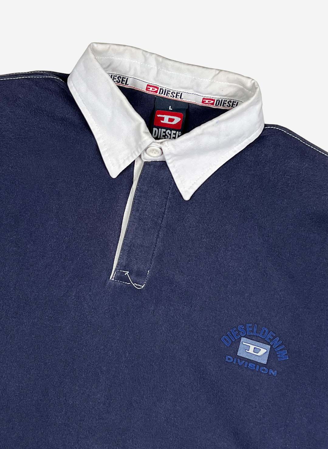 Vintage Diesel Rugbyshirt navy – Bild 2