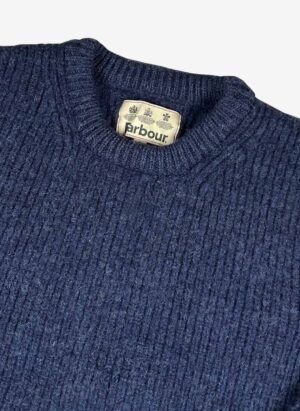 Vintage Barbour heavy Wollpullover navy