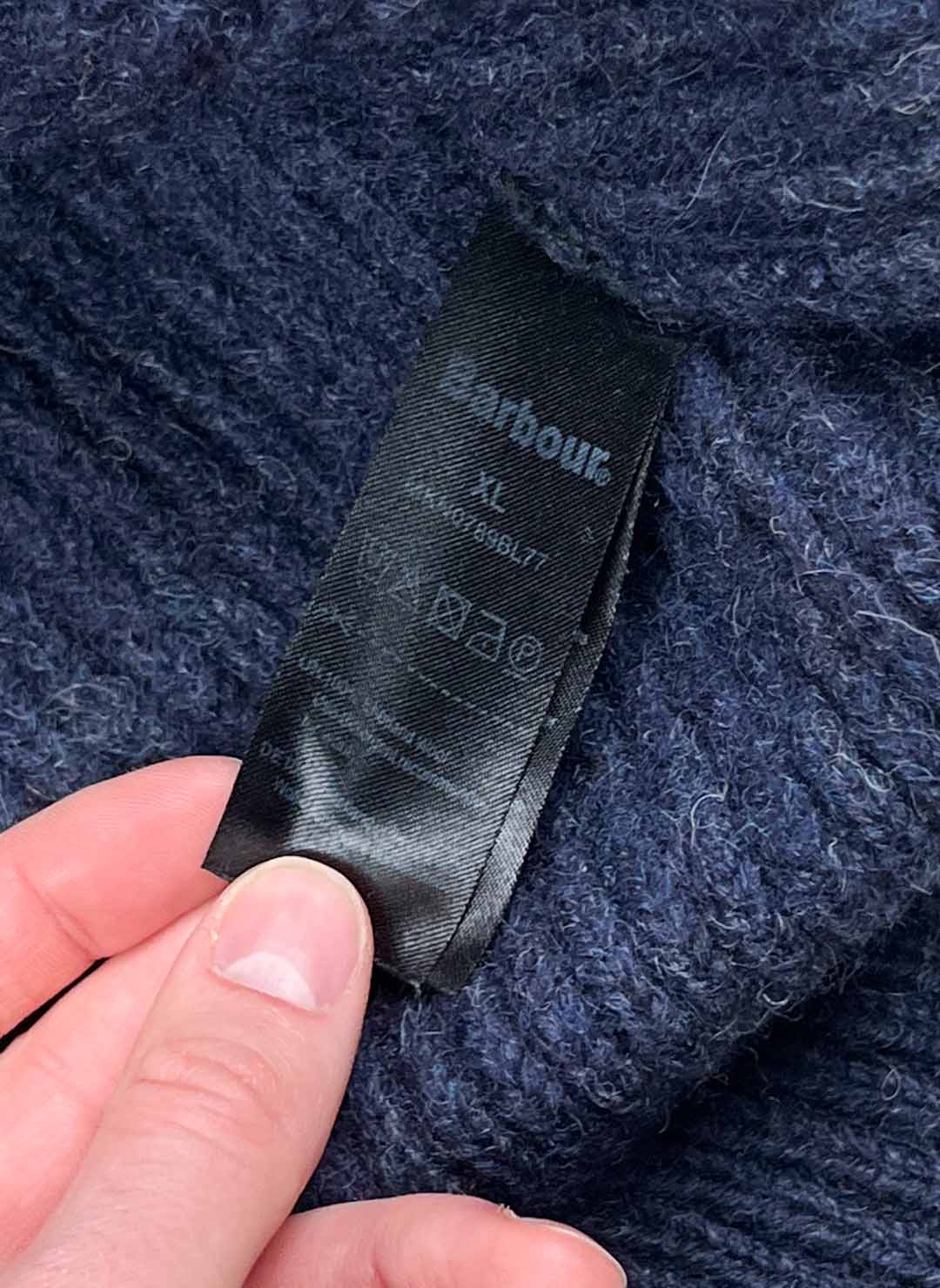 Vintage Barbour heavy Wollpullover navy – Bild 3