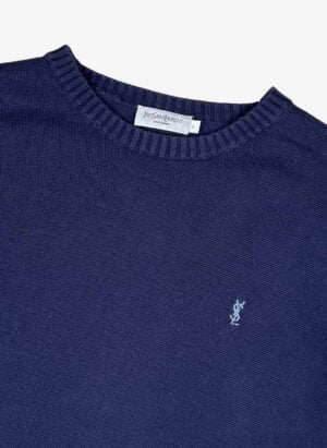 Vintage Yves Saint Laurent Strickpullover navy