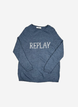 Replay Damen Strickpullover blau
