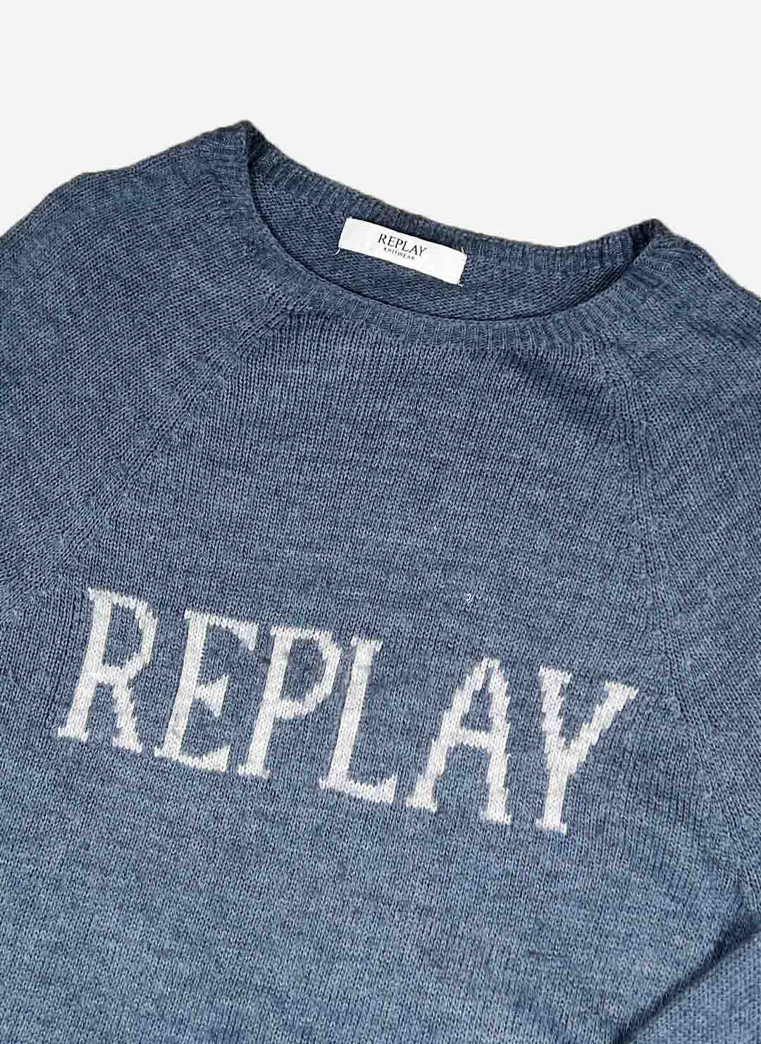 Replay Damen Strickpullover blau – Bild 2