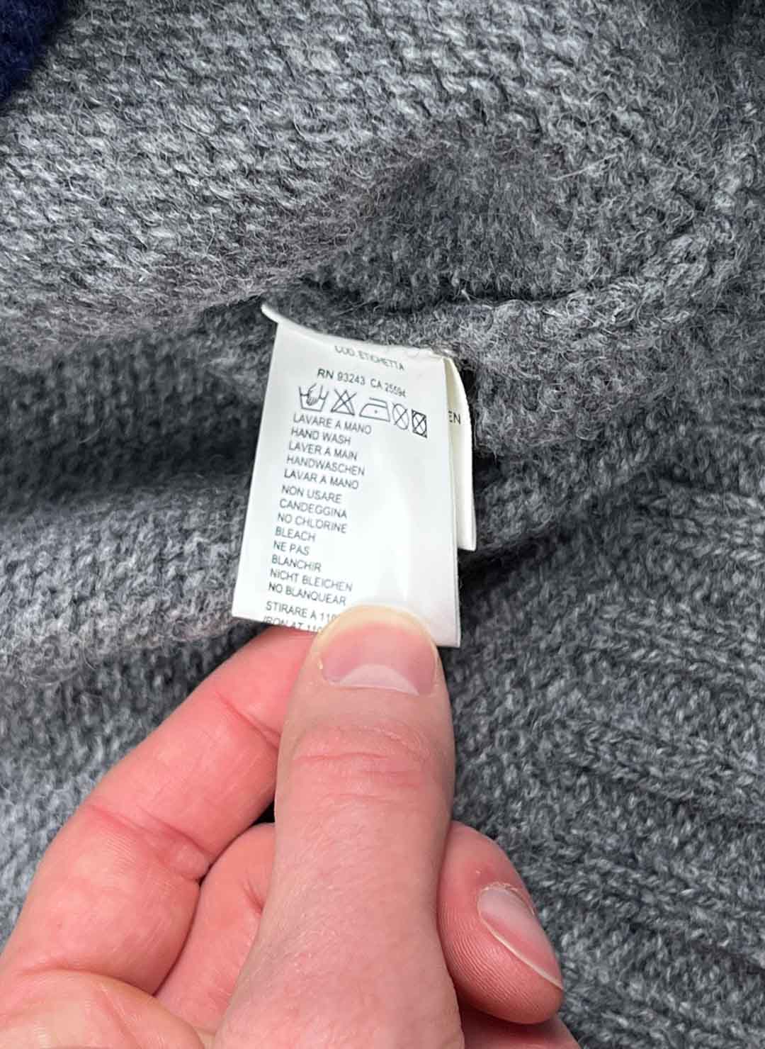 Vintage Diesel Wollpullover grau – Bild 3