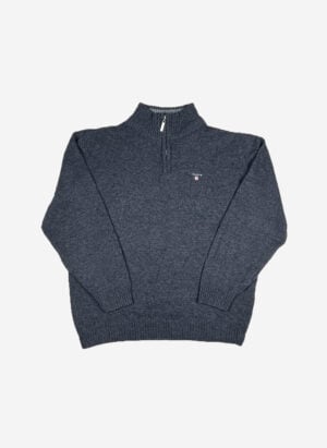 Vintage Gant Woll Half-Zip grau