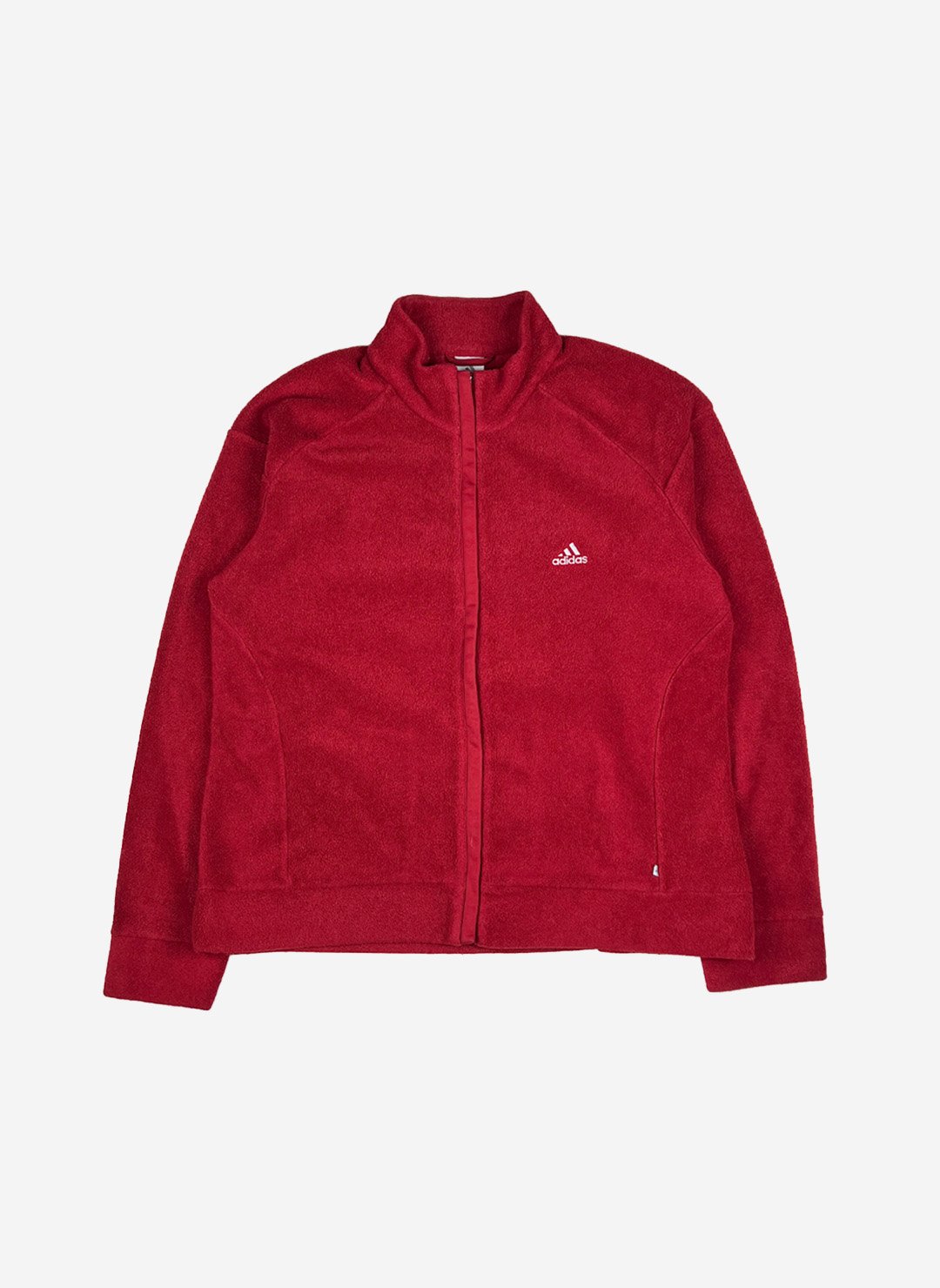 Vintage Y2K Adidas Damen Fleecejacke rot