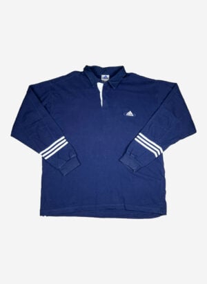 Vintage Adidas Rugby Sweater blau