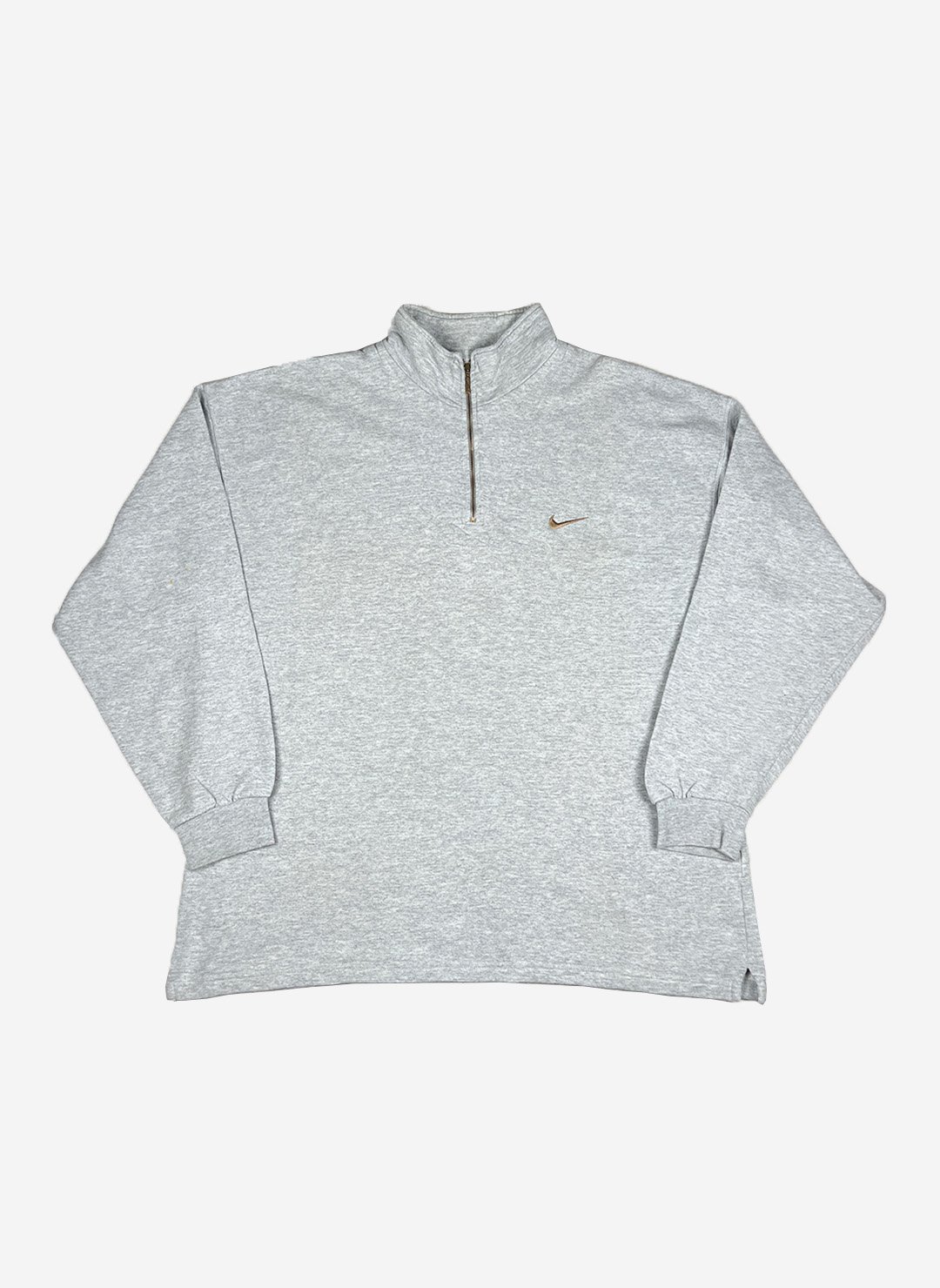 Vintage 90s Nike Half-Zip Sweater grau