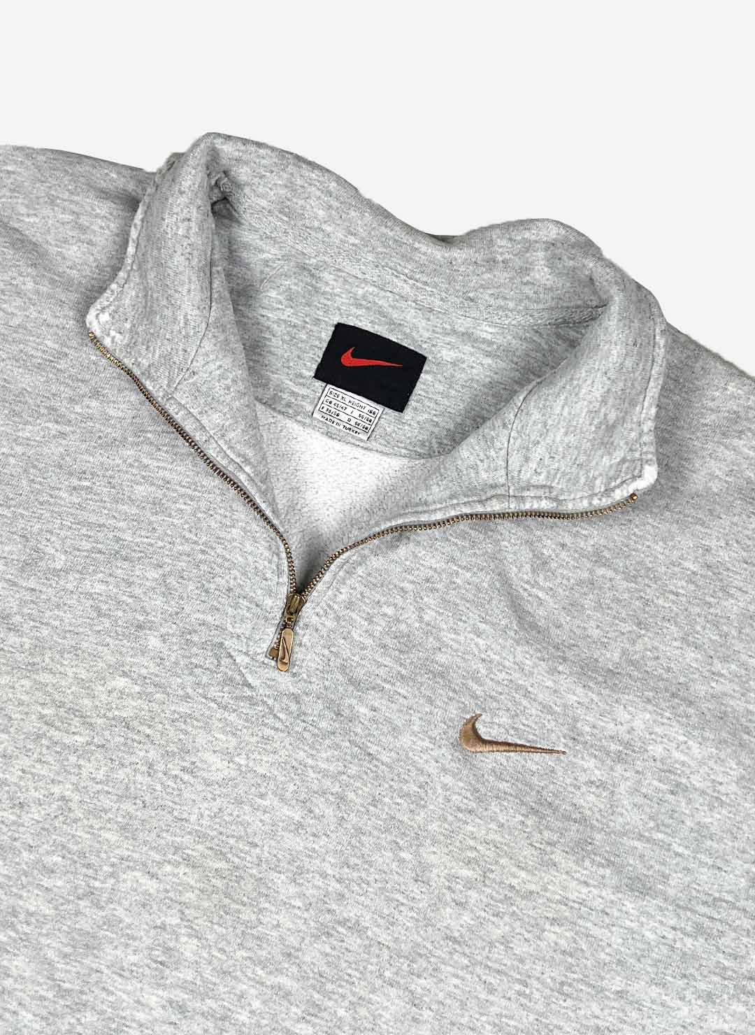 Vintage 90s Nike Half-Zip Sweater grau – Bild 2
