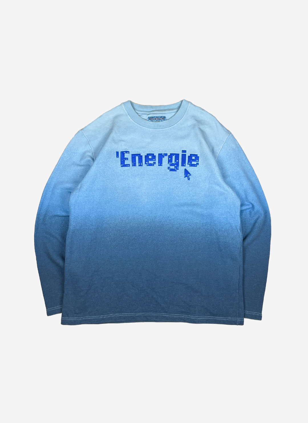 Vintage 90s Energie Gradient Sweater blau