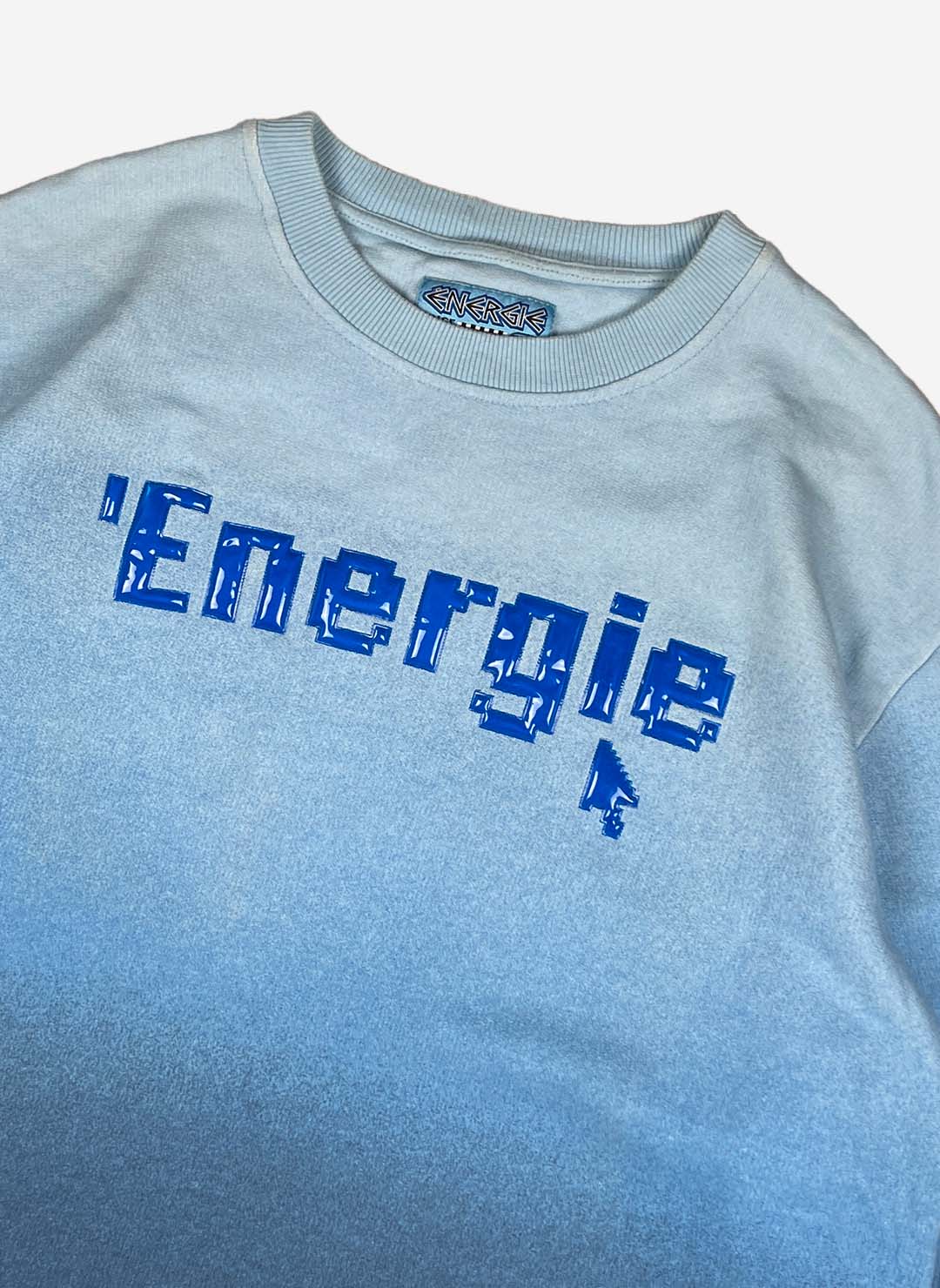Vintage 90s Energie Gradient Sweater blau – Bild 2