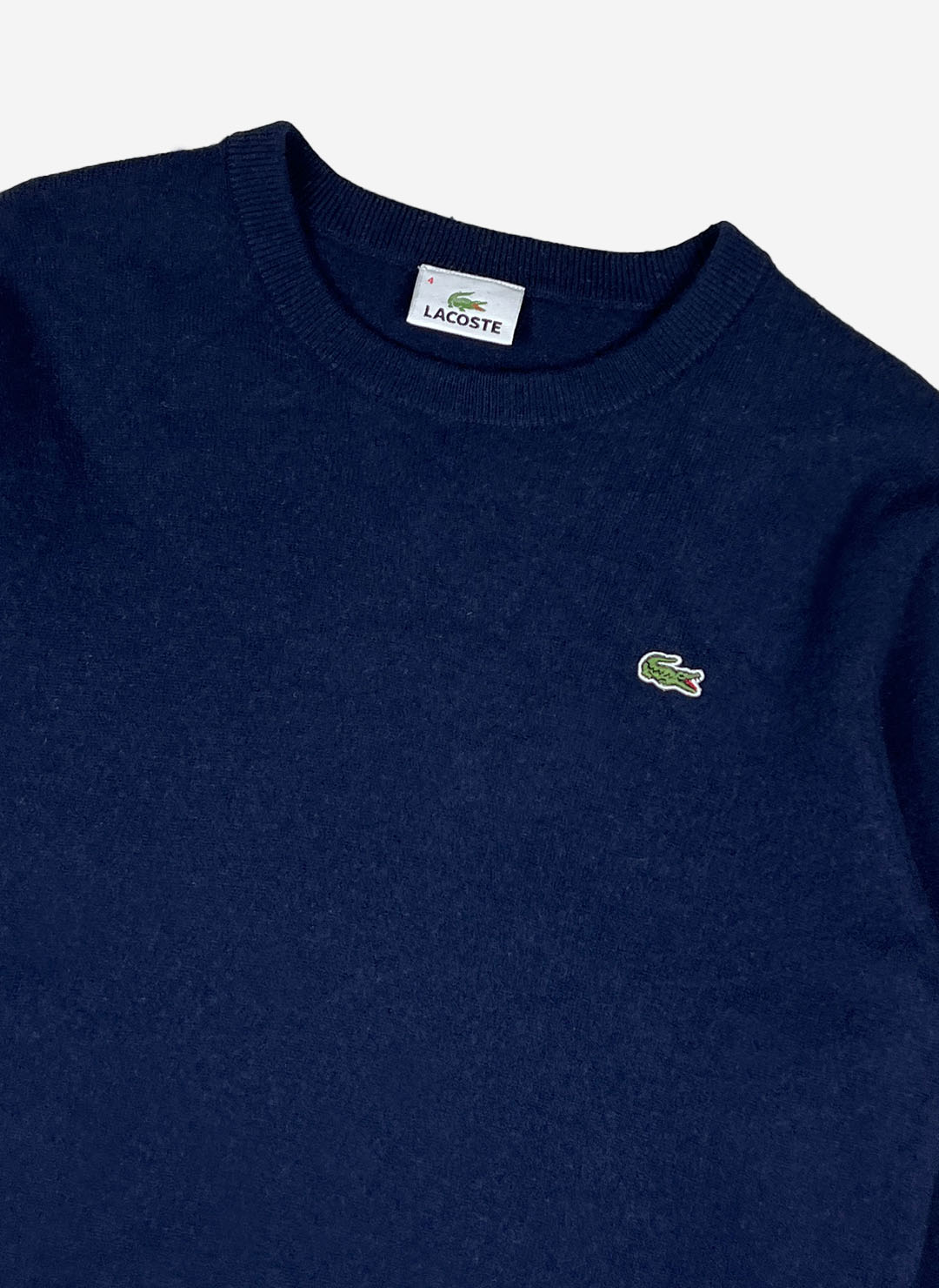 Vintage Lacoste Wollpullover navy – Bild 2