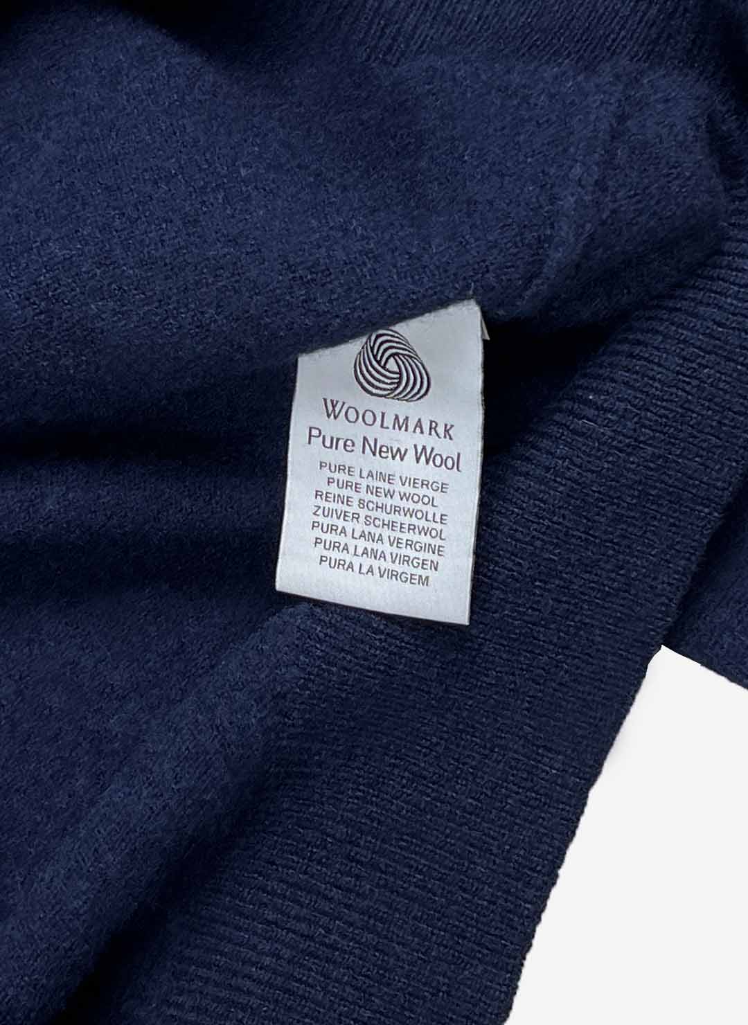 Vintage Lacoste Wollpullover navy – Bild 3