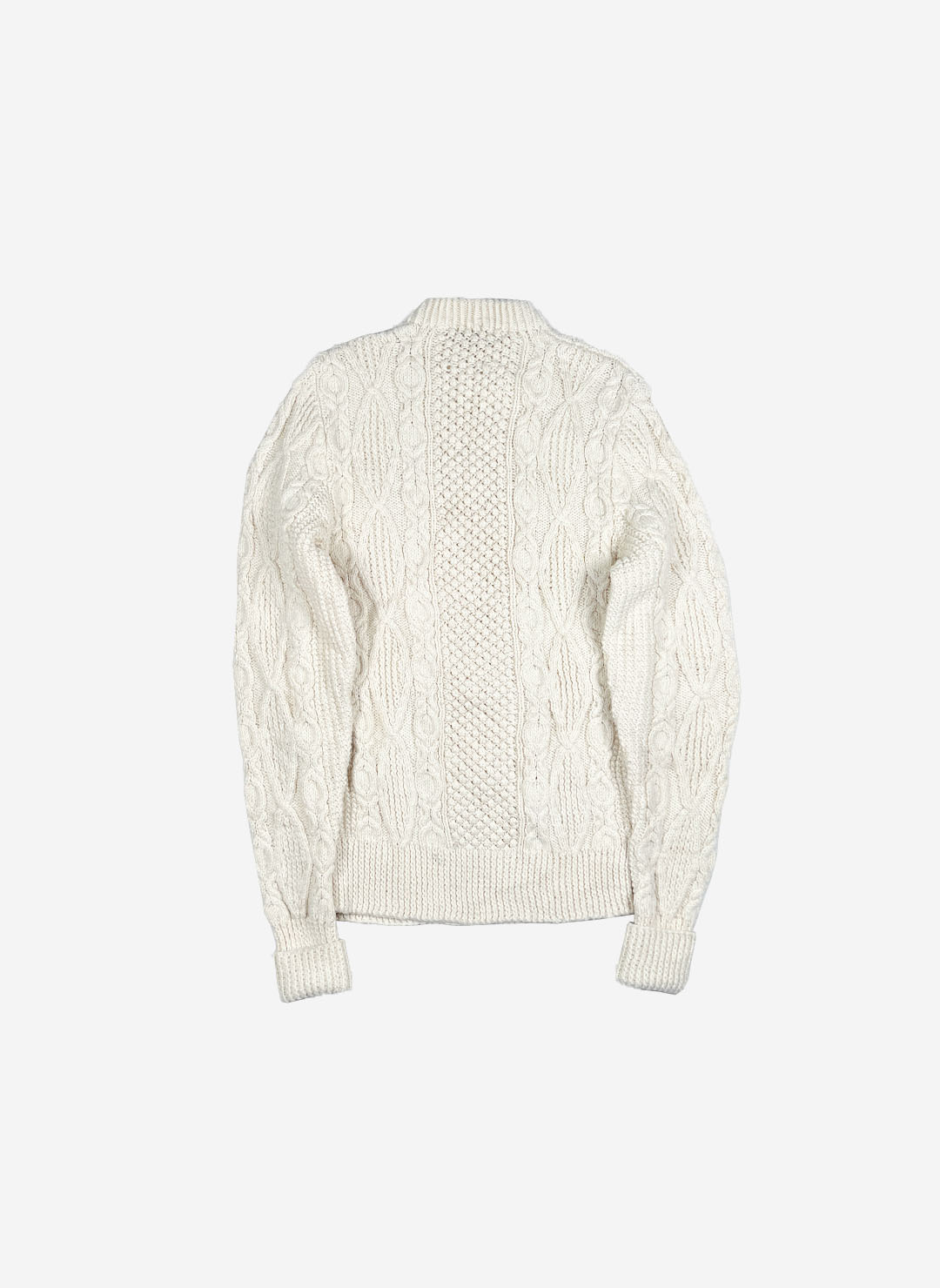 Vintage Woll Strickpullover Damen handmade creme – Bild 3