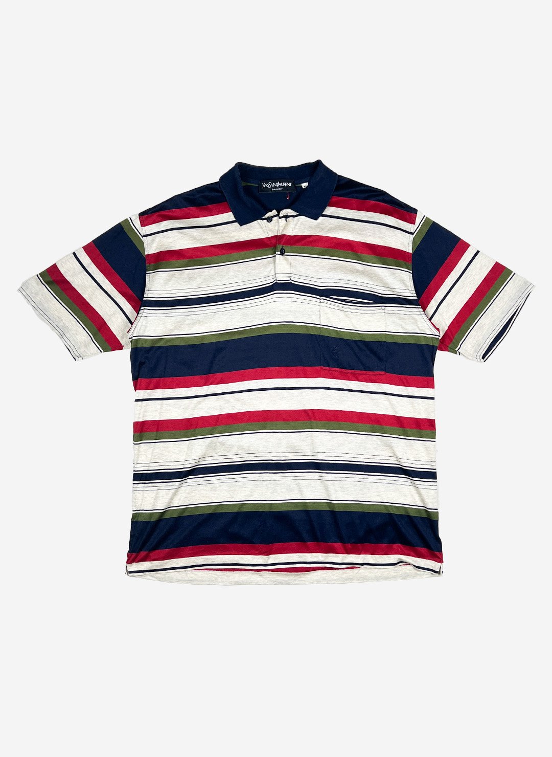 Vintage 90s Yves Saint Laurent Poloshirt gestreift