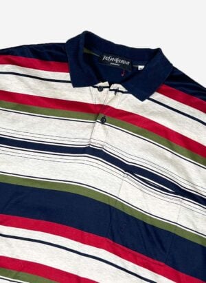 Vintage 90s Yves Saint Laurent Poloshirt gestreift