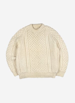 Vintage Heavy Strickpullover creme