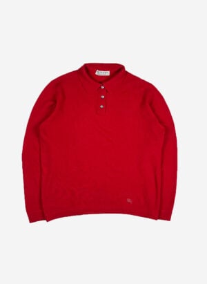 Vintage 90s Burberry Wollpullover rot
