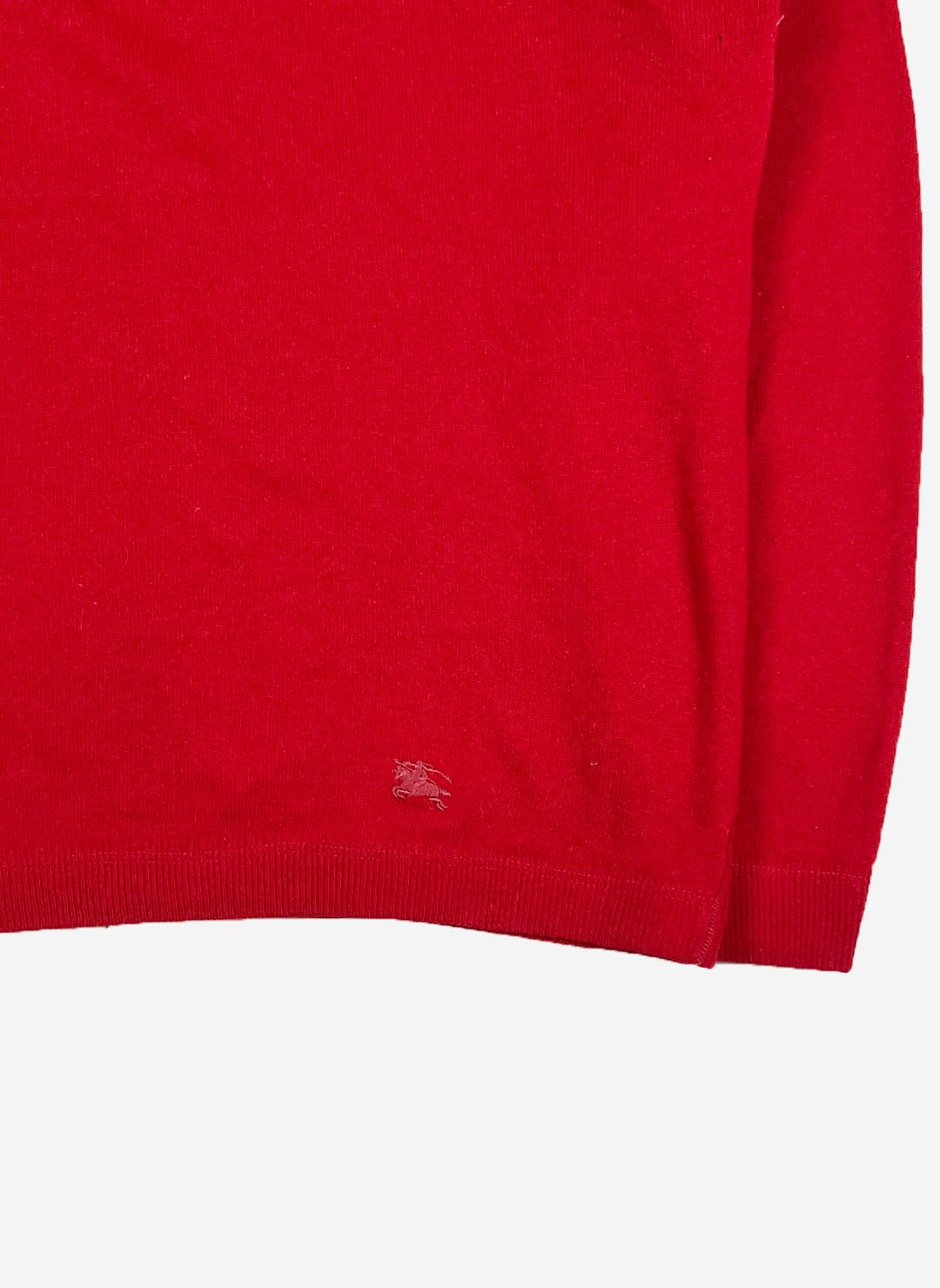 Vintage 90s Burberry Wollpullover rot – Bild 3