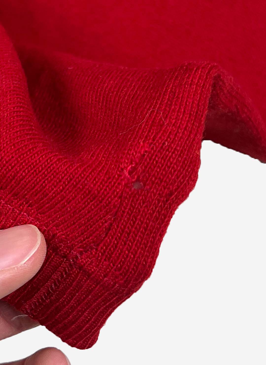 Vintage 90s Burberry Wollpullover rot – Bild 5