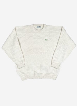 Vintage Chemise Lacoste Wollpullover creme