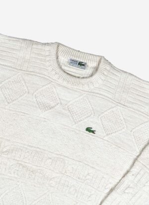 Vintage Chemise Lacoste Wollpullover creme