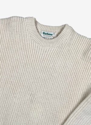 Barbour Heavy Wollpullover creme