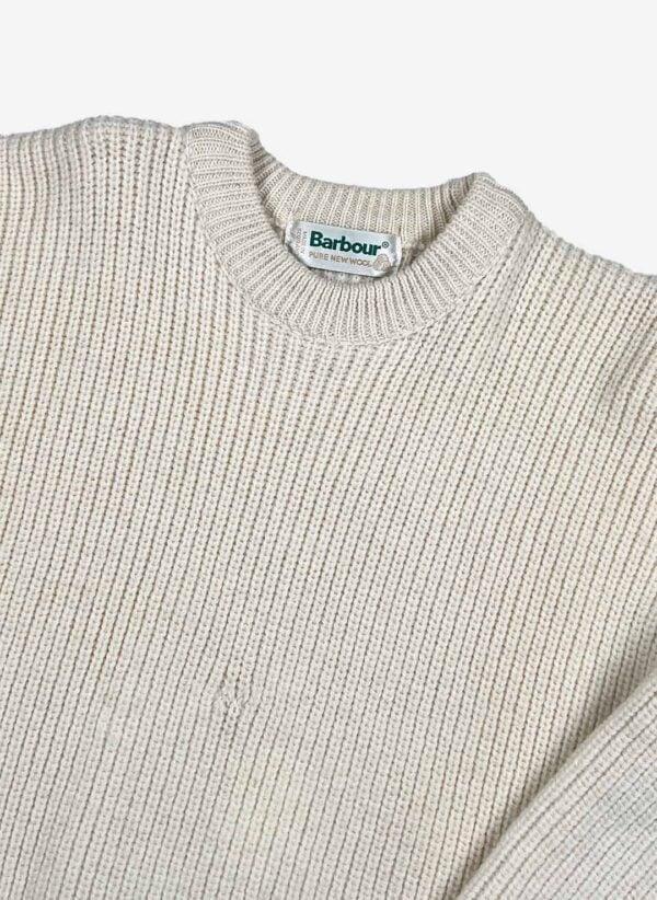 Barbour Heavy Wollpullover creme