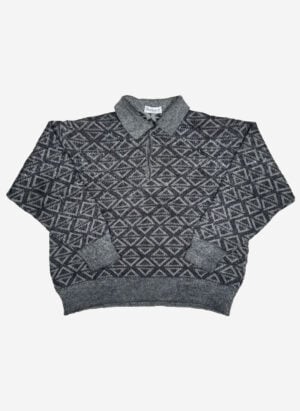 Vintage Burberry Strickpullover grau