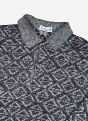 Vintage Burberry Strickpullover grau