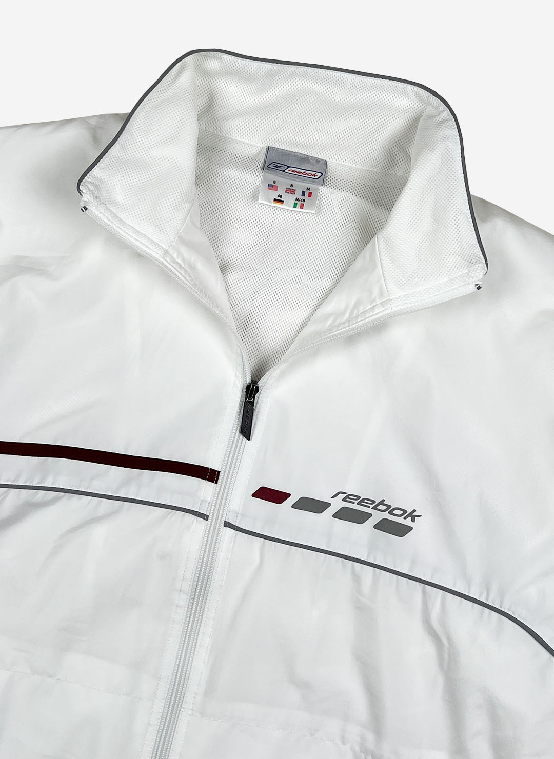 Vintage Y2K Reebok Trackjacket weiß – Bild 2