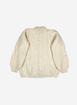 Vintage Handmade Wollpullover creme