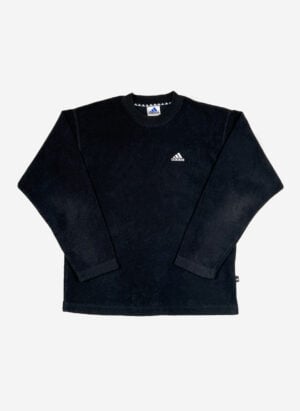 Vintage ’99 Adidas Fleece Pullover schwarz
