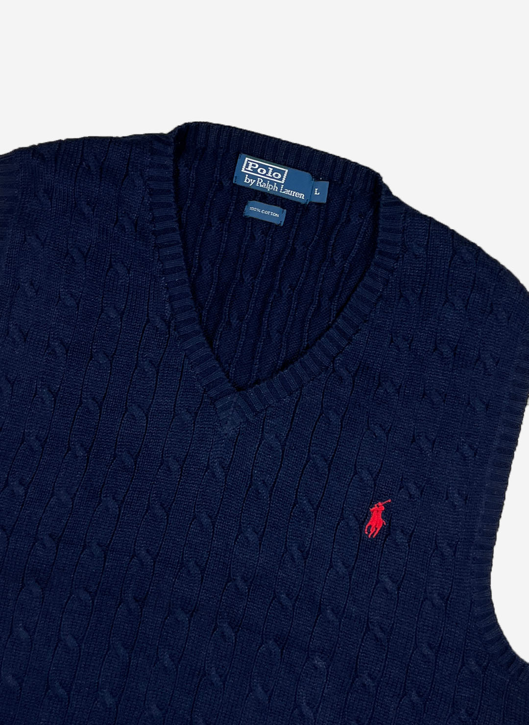 Vintage Polo Ralph Lauren Strick Pullunder navy – Bild 2