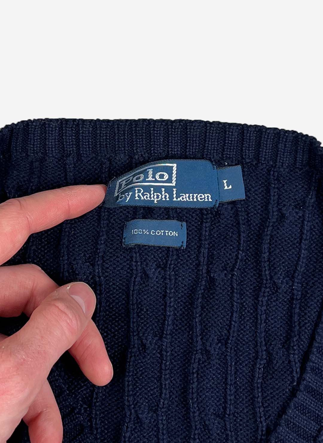 Vintage Polo Ralph Lauren Strick Pullunder navy – Bild 3