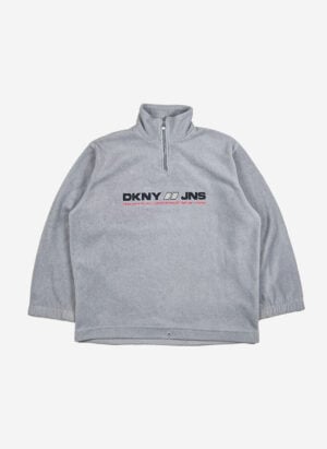 Vintage DKNY Half-Zip Fleece grau