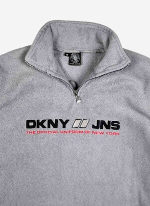Vintage DKNY Half-Zip Fleece grau