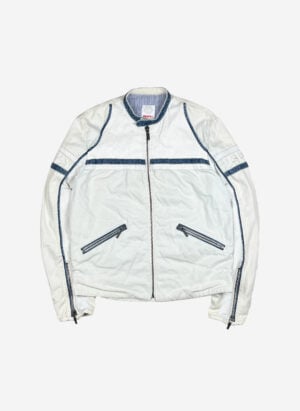 Vintage Guru Biker Jacke grau