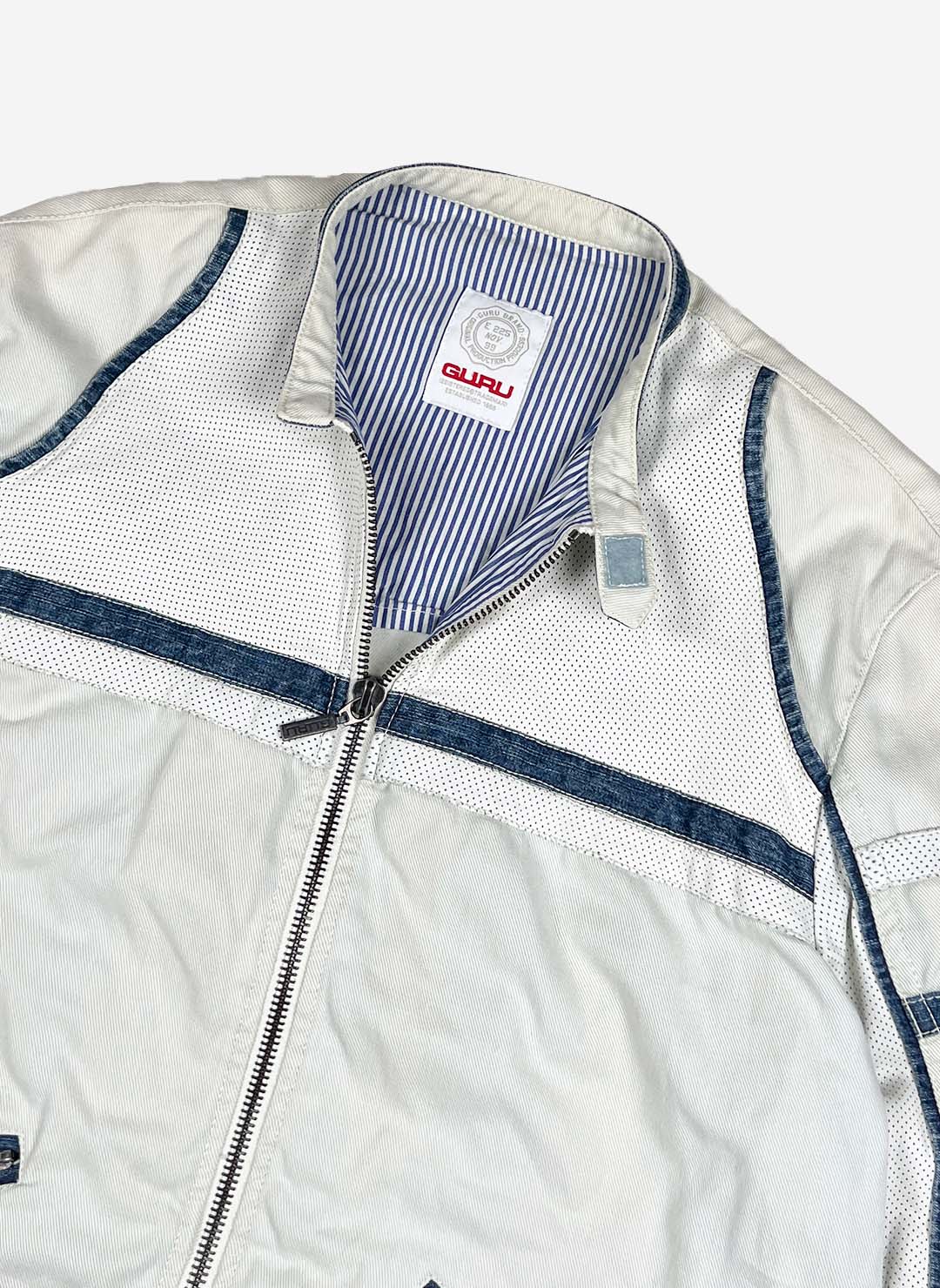 Vintage Guru Biker Jacke grau – Bild 2