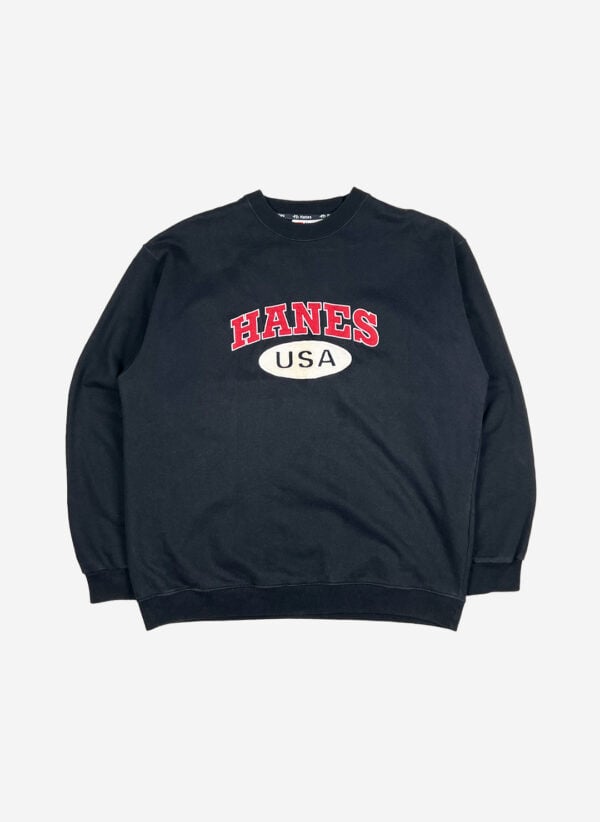 Vintage Hanes USA Sweater schwarz