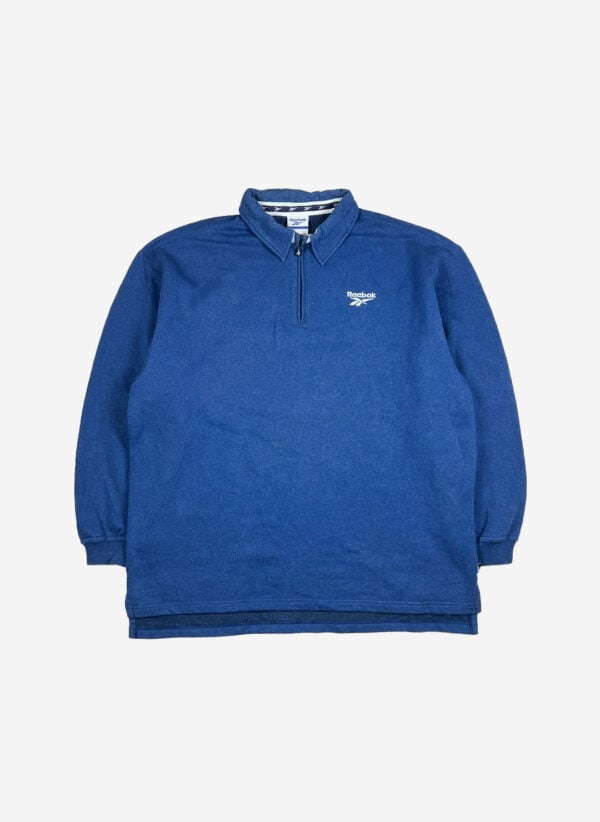Vintage Reebok Half-Zip Sweater blau