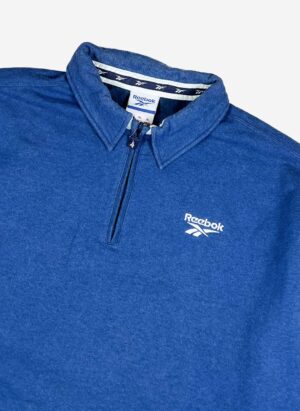 Vintage Reebok Half-Zip Sweater blau